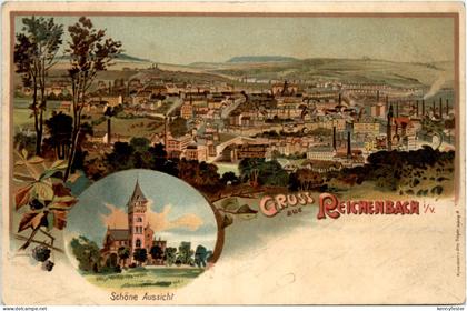 Gruss aus Reichenbach - Litho