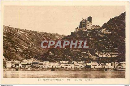 CPA St Goarshausen Mit Burg Katz