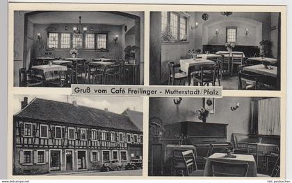 (100935) AK Gruß vom Cafe Freilinger, Mutterstadt, Pfalz, Mehrbildkarte