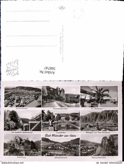 568747,Mehrbild Ak Bad Münster a. Stein-Ebernburg Bad Kreuznach Rheingrabenstein Kurpark Ebernburg Rotenfels