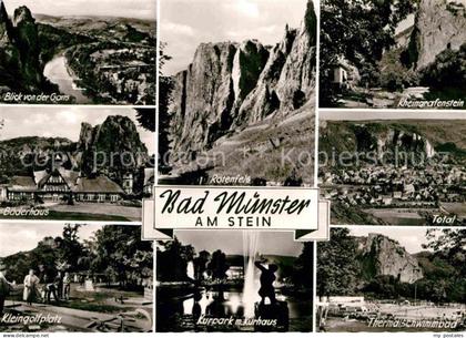 Bad Muenster Stein Ebernburg Panorama Blick von der Gams Rotenfels Rheingrafenst