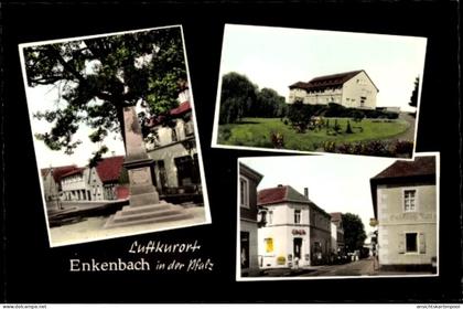 CPA Enkenbach Alsenborn in der Pfalz, Denkmal, Straßenpartie, Haus