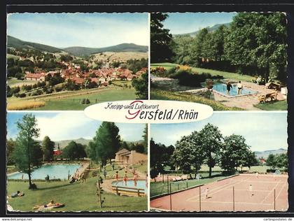 AK Gersfeld /Rhön, Tennisplatz, Schwimmbad, Tretbecken