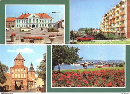 Ribnitz-Damgarten Ostseebad Rathaus Wohnblock Stadttor Hafenpanorama