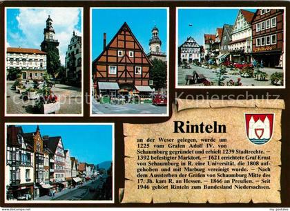 Rinteln Marktplatz Fachwerkhaus Strassenpartie