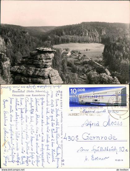 Ansichtskarte Rosenthal-Rosenthal-Bielatal Ottomühle 1974