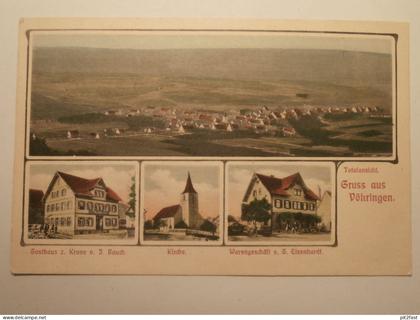 Vöhringen b. Rottweil , 1909 , Zur Krone , Gasthaus , Restaurant , Ansichtskarte , AK !!