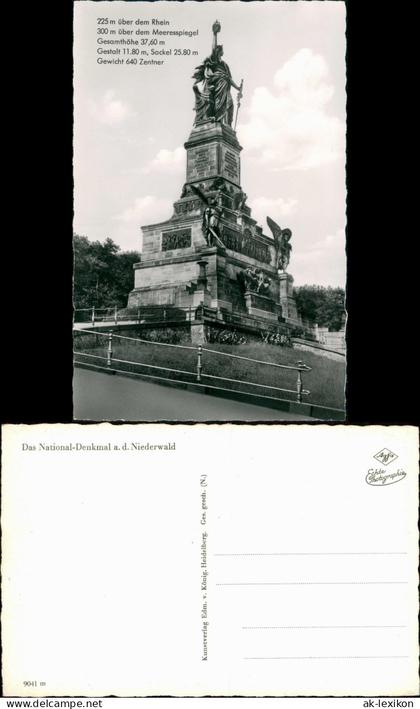 Rüdesheim (Rhein) National-Denkmal / Niederwalddenkmal mit Maßen 1961