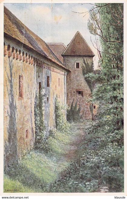 Rüsselsheim a.Main - Festung Innerer Torturm Künstlerkarte F.W.Wagner