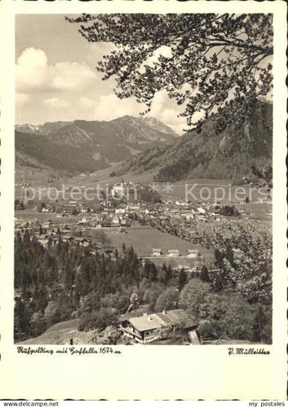 Ruhpolding Bayern Panorama mit Hochfelln Chiemgauer Alpen