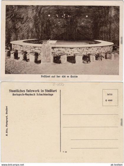 Ansichtskarte  Staßfurt Stassfurt Festsaal - Berlepsch-Maybachschacht 1930