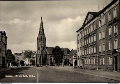 CPA Dessau in Saxe Anhalt, kath. Kirche