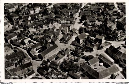 CPA Eilsleben in Saxe Anhalt, Fliegeraufnahme