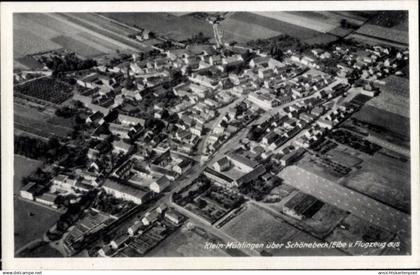 CPA Kleinmühlingen in Saxe Anhalt, Fliegeraufnahme