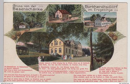 (112829) AK Burkhardtsdorf, Besenschänke Mehrbild 1910er