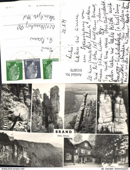 615879,Mehrbild Ak Hohnstein Brand Sächs. Schweiz Gesteinsformationen