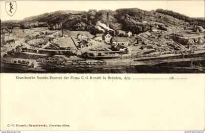 Artiste CPA Demitz Thumitz in Sachsen, Granitwerke der Firma C. G. Kunath