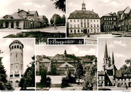 Burgstaedt Sachsen Bahnhof Rathaus Stadtkirche Seigerturm Ernst Schneller Schule