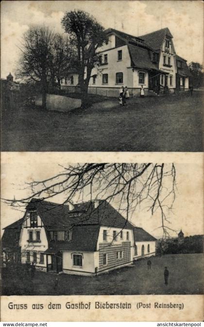 CPA Bieberstein Reinsberg in Sachsen, Gasthof Bieberstein, Post Reinsberg