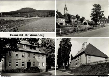 CPA Cranzahl Sehmatal im Erzgebirge, Talsperre, Bärenstein, Wolf-Göftel-Oberschule, Kulturhaus