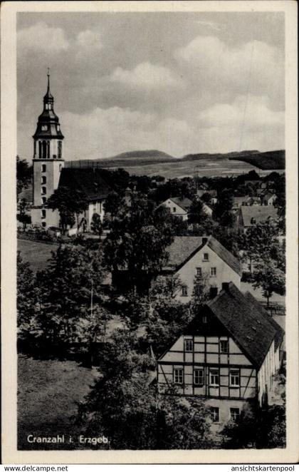 CPA Cranzahl Sehmatal im Erzgebirge, Teilansicht, Kirche