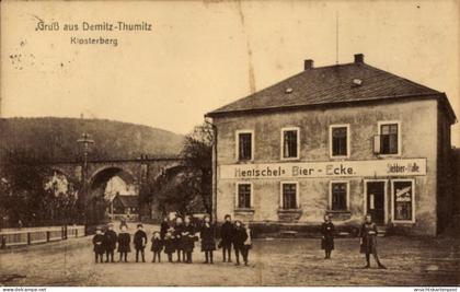 CPA Demitz Thumitz in Sachsen, Klosterberg, Hentschel Bier-Ecke