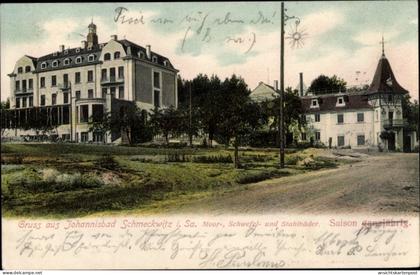 CPA Johannisbad Schmeckwitz Räckelwitz Oberlausitz, Moor-, Schwefel- und Stuhlbäder