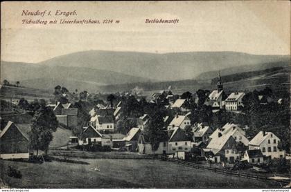 CPA Neudorf Sehmatal im Erzgebirge, Fichtelberg mit Unterkunftshaus, Bethlehemstift