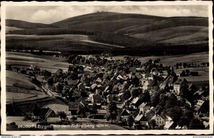 CPA Neudorf Sehmatal im Erzgebirge, Panorama mit Fichtelberg