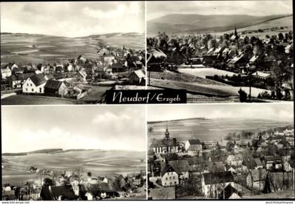 CPA Neudorf Sehmatal im Erzgebirge, Panorama, Teilansichten
