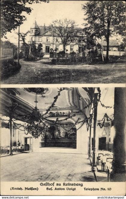 CPA Reinsberg in Sachsen, Gasthof, Innenansicht