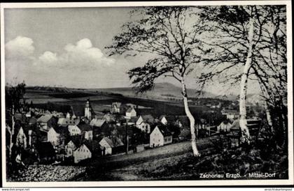 CPA Zschorlau Erzgebirge, Panorama Mitteldorf