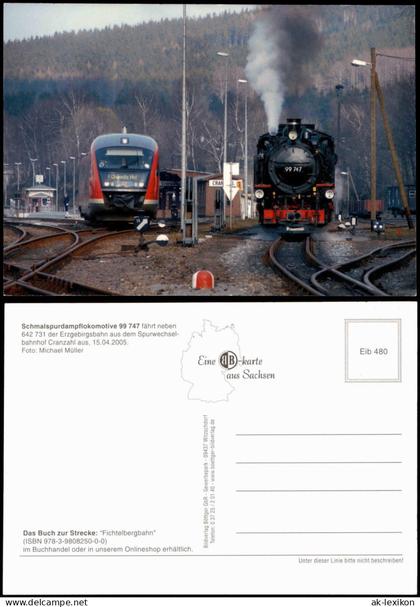 Cranzahl-Sehmatal Schmalspurdampflokomotive 99 747  642 Erzgebirge Bahnhof 2005