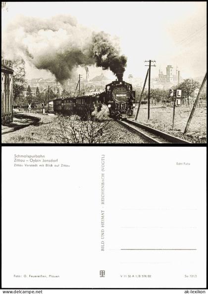 Foto Ansichtskarte  Zittau Schmalspurbahn Zittau-Oybin, Zittau 1982