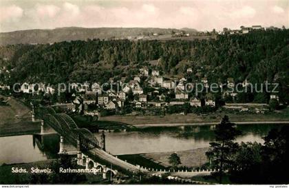 Rathmannsdorf Pirna Blick ueber die Elbe