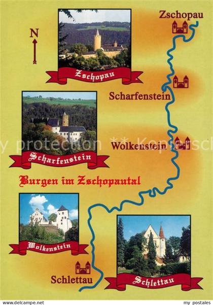 Schlettau Erzgebirge Burgen und Schloesser Sehenswuerdigkeiten im Zschopautal