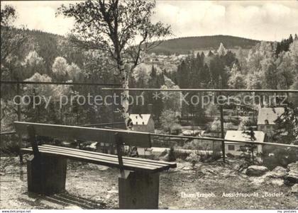 Thum Erzgebirge Aussichtspunkt Bastei Ruhebank