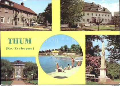 Thum Erzgebirge Rathaus Postsaeule