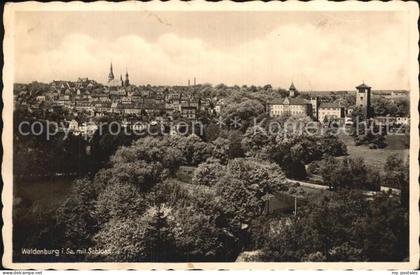 Waldenburg Sachsen Stadtbild mit Schloss