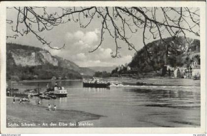 Wehlen Sachsen Wehlen Elbe  ungelaufen ca. 1955