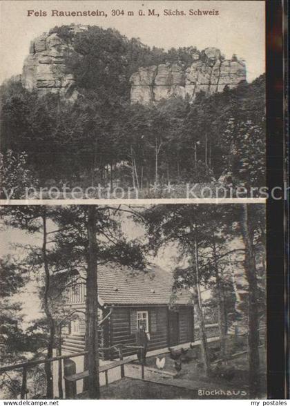 Weissig Struppen Fels Rauenstein Blockhaus
