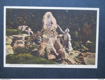 AK 1931 Sangerhausen Rosarium / Rosengarten. Am Haideröschen. Verlag Wilh. Beyer, Buchhandlung Sangerhausen