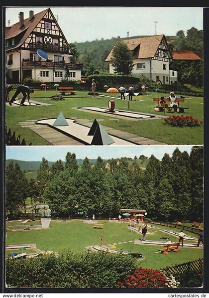 AK Sasbachwalden /Schwarzwald, Szenen am Miniatur-Golfplatz