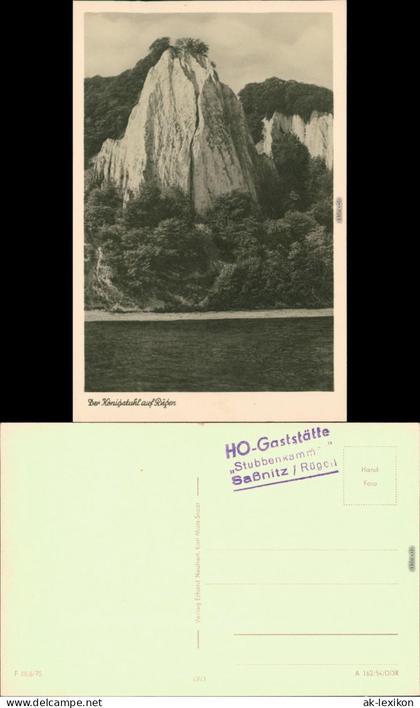 Ansichtskarte Stubbenkammer-Sassnitz Saßnitz Königsstuhl 1954