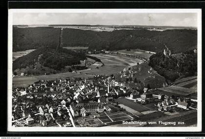 AK Schelklingen, Ortsansicht vom Flugzeug aus