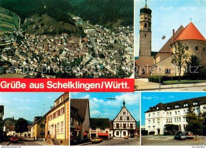 Schelklingen Fliegeraufnahme Kirche Strassenpartie Schloss