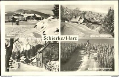 Schierke Harz Schierke Bahnhof Kirchberg Sprungschanze ungelaufen ca. 1955