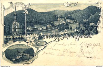 Gruss aus Schlangenbad - Litho