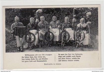 39073070 - Bad Flinsberg / Swieradów-Zdrój, Kreis Loewenberg / Lwówek Slaski mit Spinnerinnen, Erinnerung an die Spinns