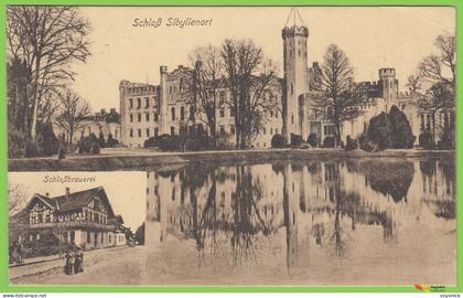 voyo SZCZODRE (SIBYLLENORT i. Schl.) Schloss und Brauerei 1926 Postal Used Bahn Post